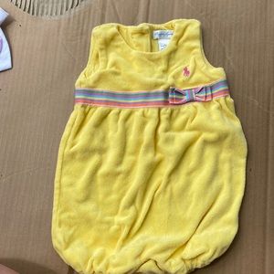 Yellow Ralph Lauren onesie